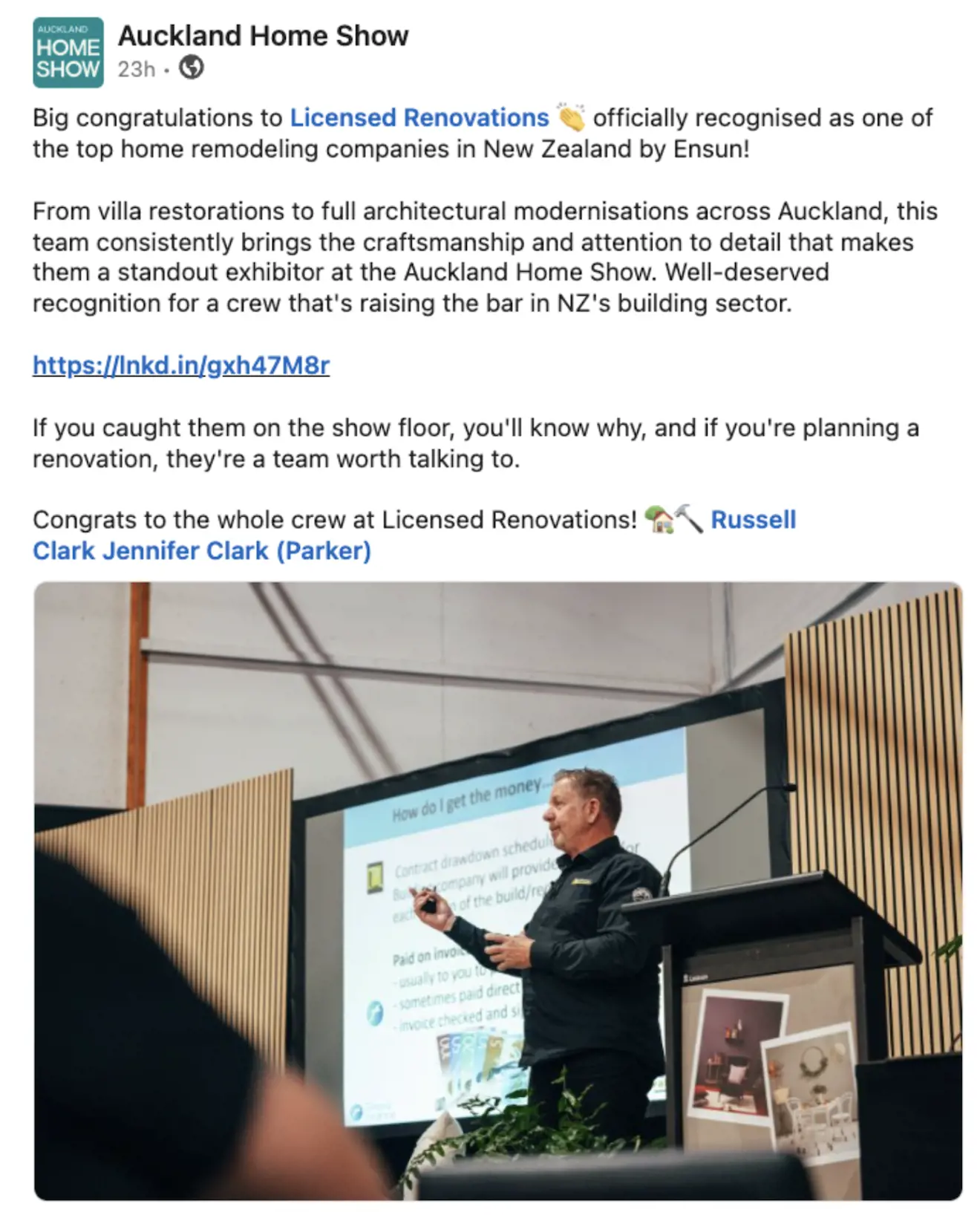 Russell Clark at Auckland Home Show